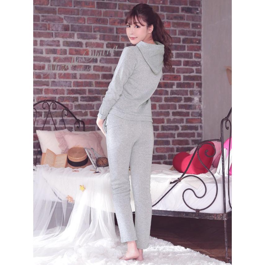 ルームウェア レディース 上下セット 可愛い 安い Tika ティカ フード付き パーカー ロングパンツ 裏起毛 セットアップ ルームウェア グレー M 通販 Tk Rw934 ドレスショップ Tika 通販 Yahoo ショッピング