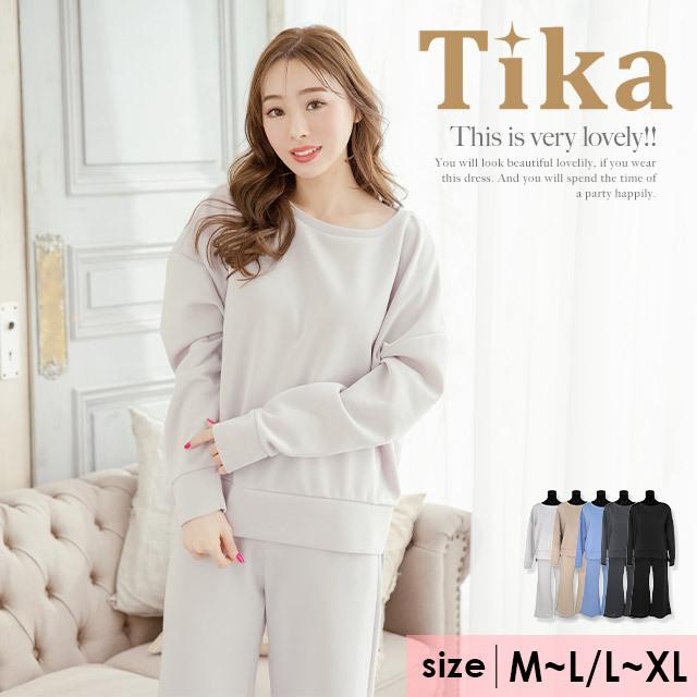 Tika 【取り寄せ商品】ダンボールニット ワイドパンツ 長袖 xl Tika 【取り寄せ商品】ダンボールニット ワイドパンツ 長袖 xl