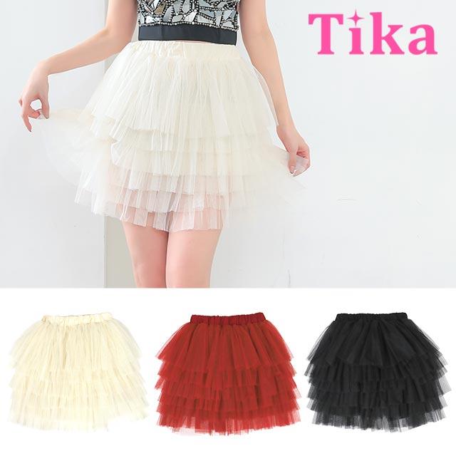 Tika ボリューム シースルー パニエ スカート ブラック Tika ボリューム シースルー パニエ スカート ブラック