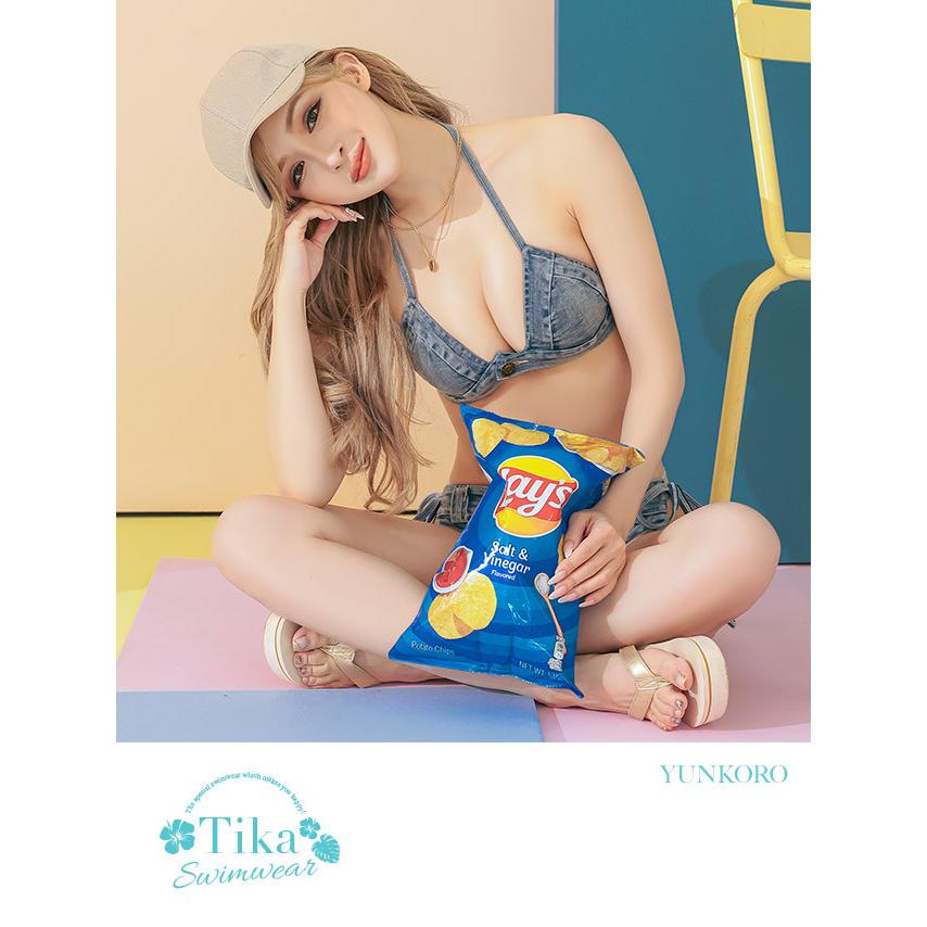 Tika 水着レディース 水着 ビキニ ホルターネック デニム