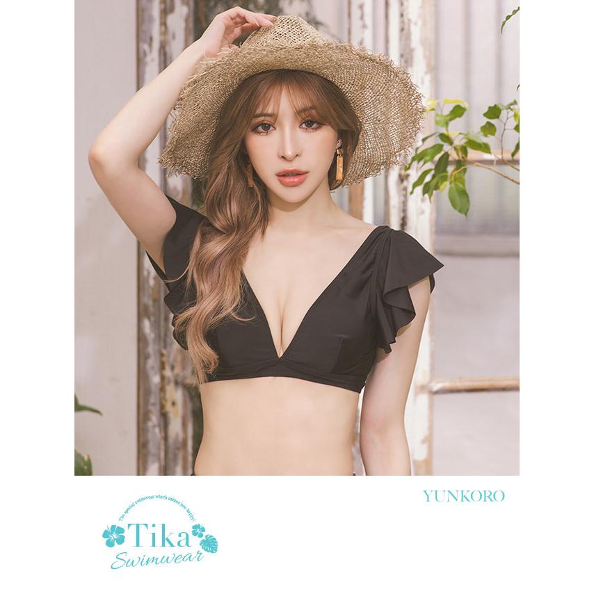 Tika 水着レディース 水着 ビキニ フリル ショルダー ハイ