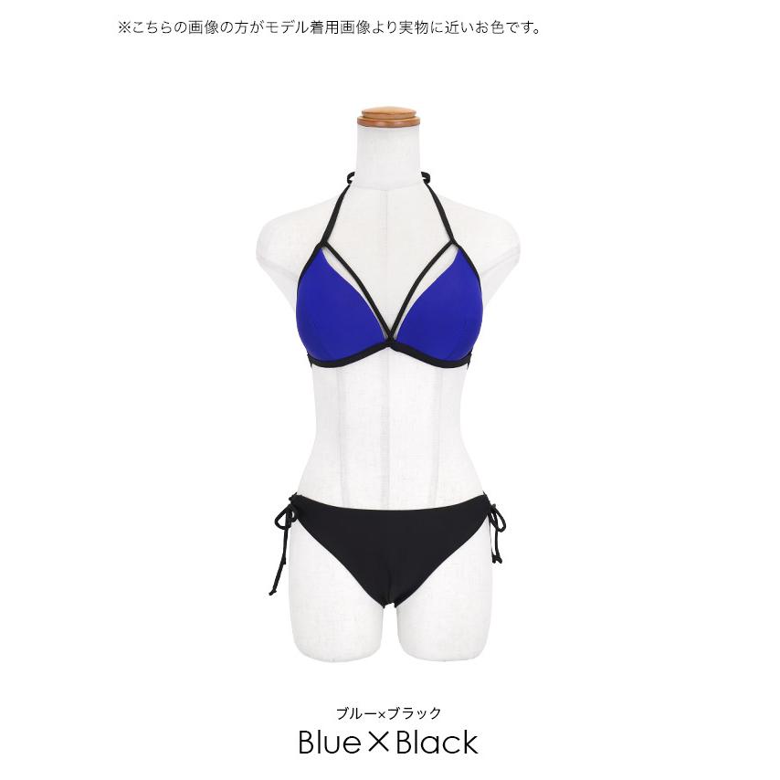 海外輸入品　新品　未使用　ギャル系ブラックグリッタビキニ水着 Tika（ティカ） 水着 レディース ホルターネック カットアウト