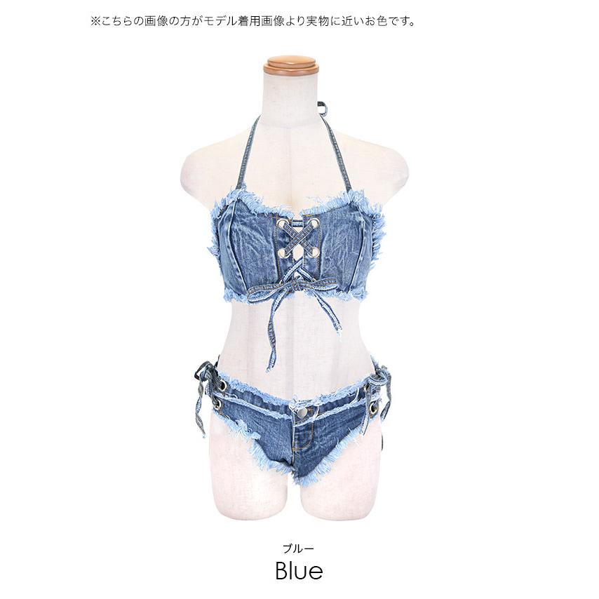 PLAYBOYデニム風ダークブルーセパレート水着 Amazon.co.jp: Newsight（ニューサイト）水着ブラジリアン