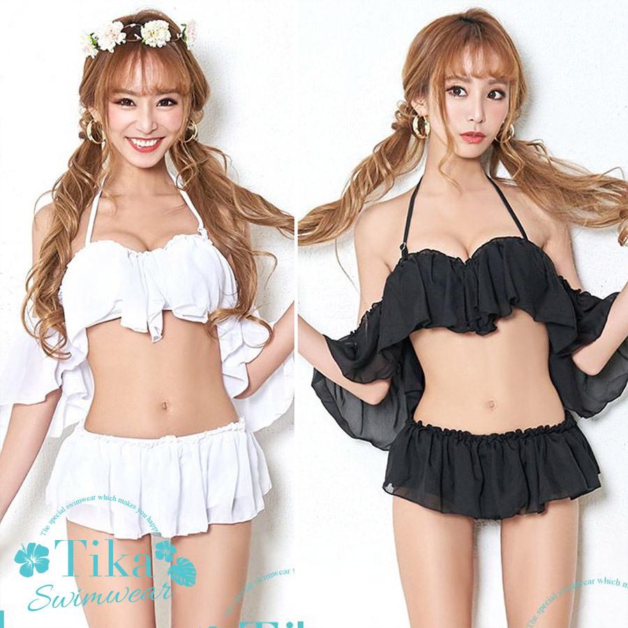 水着レディース ビキニ オフショルダー ドルマン スカート 大きいサイズ フリル 体型カバー Tk Sw7 ドレスショップ Tika 通販 Yahoo ショッピング