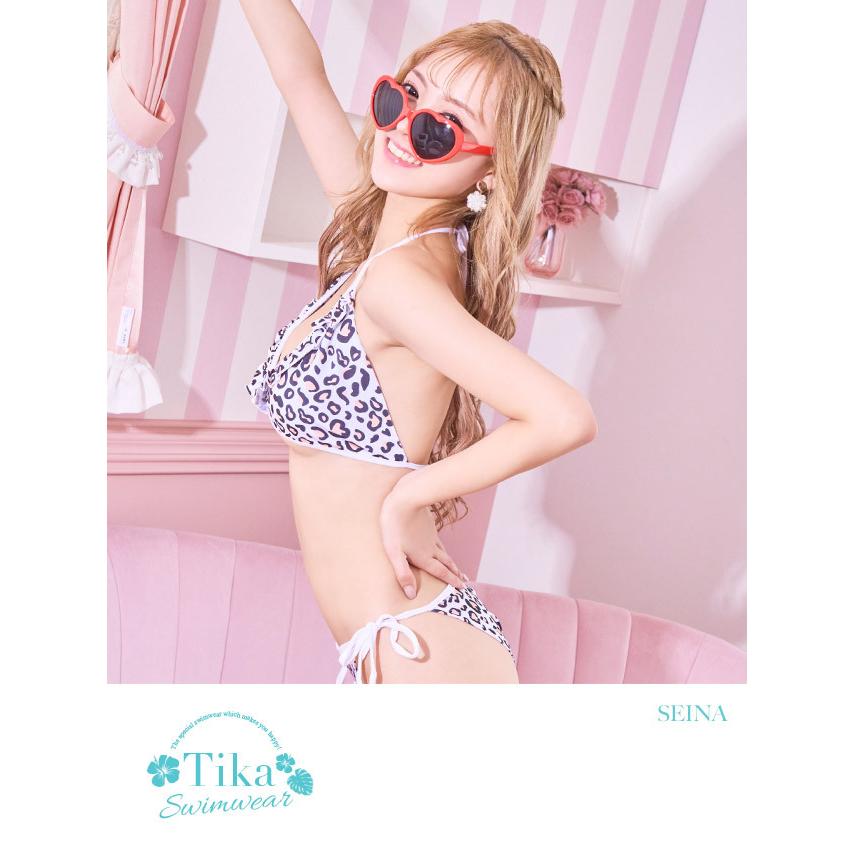 Tika 水着 レディース ビキニ レオパード ホワイト 女の子