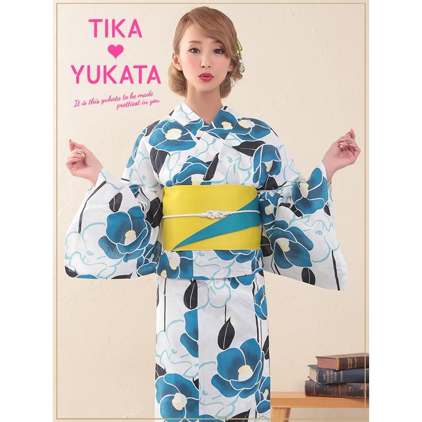 浴衣 ゆかた レディース 洗濯 涼しい レトロ モダン 水色 花柄 黄色 可愛い 椿 女性用 お得 人気 ブルー クール Tika ティカ 椿柄 浴衣3点セット 帯 下駄 白 青 Tk Yk1969 Fg12 ドレスショップ Tika 通販 Yahoo ショッピング