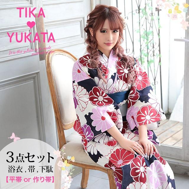 浴衣 セット かわいい浴衣 Tika ティカ 流水菊 浴衣3点セット セパレート浴衣 作り帯 下駄 クリーム地 ピンク 赤帯 女性用浴衣 レディース浴衣 Buyee Buyee Japanese Proxy Service Buy From Japan Bot Online Tikaの浴衣3点セット Chateaujoliet Com