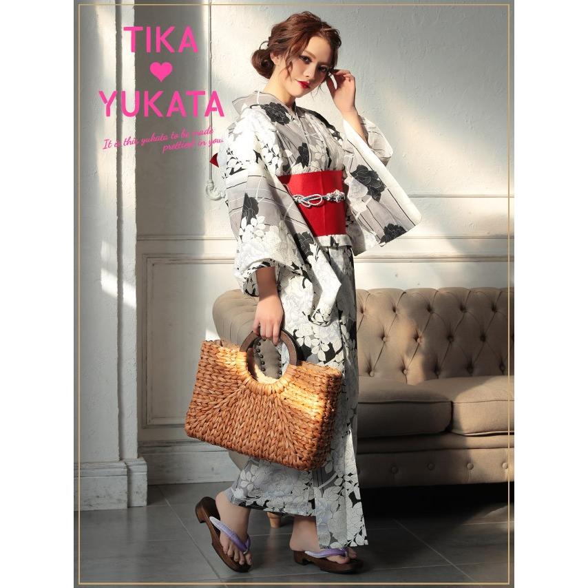 tika 浴衣3点(作り帯)セット Tika 浴衣 レディース 20代 30代 40代 浴衣セット 安い 3点