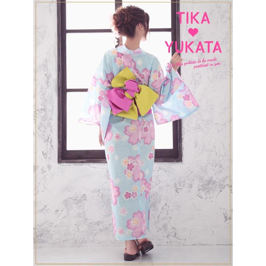 浴衣 セット かわいい浴衣 Tika ティカ 浴衣3点セット 浴衣 帯 下駄 パステルカラーぼかし桜 ライトブルー 女性用浴衣 レディース浴衣 Tk Yk69li ドレスショップ Tika 通販 Yahoo ショッピング