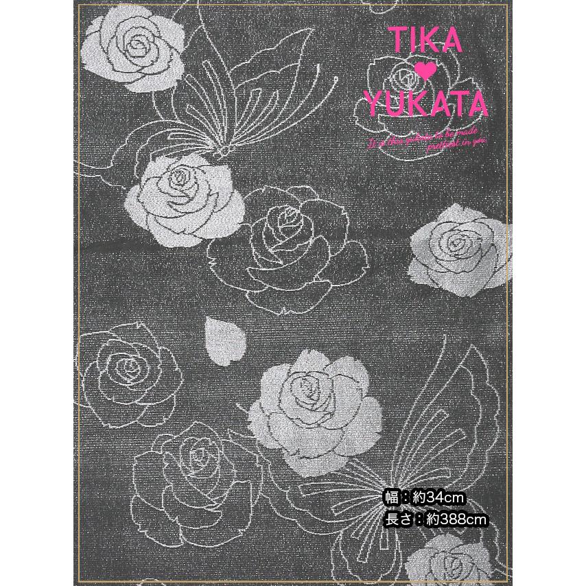 浴衣 飾り帯 帯 刺繍 ししゅう 蝶々 蝶 花柄 薔薇 バラ 黒 お洒落 浴衣小物 浴衣アクセサリー レトロ モダン Tk Ykg2129 Tika ヤフーショッピング店 通販 Yahoo ショッピング