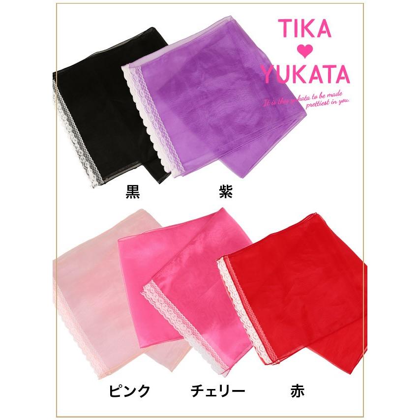 浴衣 帯 浴衣帯 へこ帯 和装小物 ゆかた帯 Tika ティカ レースプチ兵児帯 ピンク チェリー 紫 赤 黒 女性用浴衣 レディース浴衣｜tika｜03