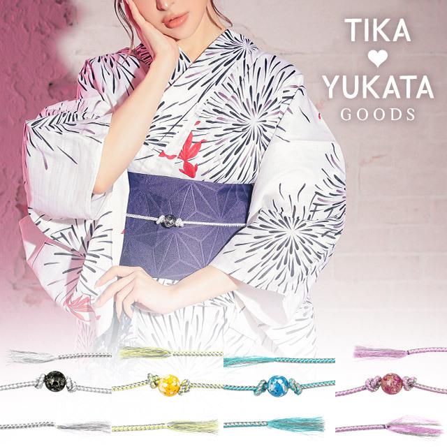 新品　浴衣　帯　帯飾り　とんぼ玉　カバン　可愛い　綺麗　花火柄　個性　モダン セール】浴衣 アクセサリー 帯飾り とんぼ玉付き飾り帯紐