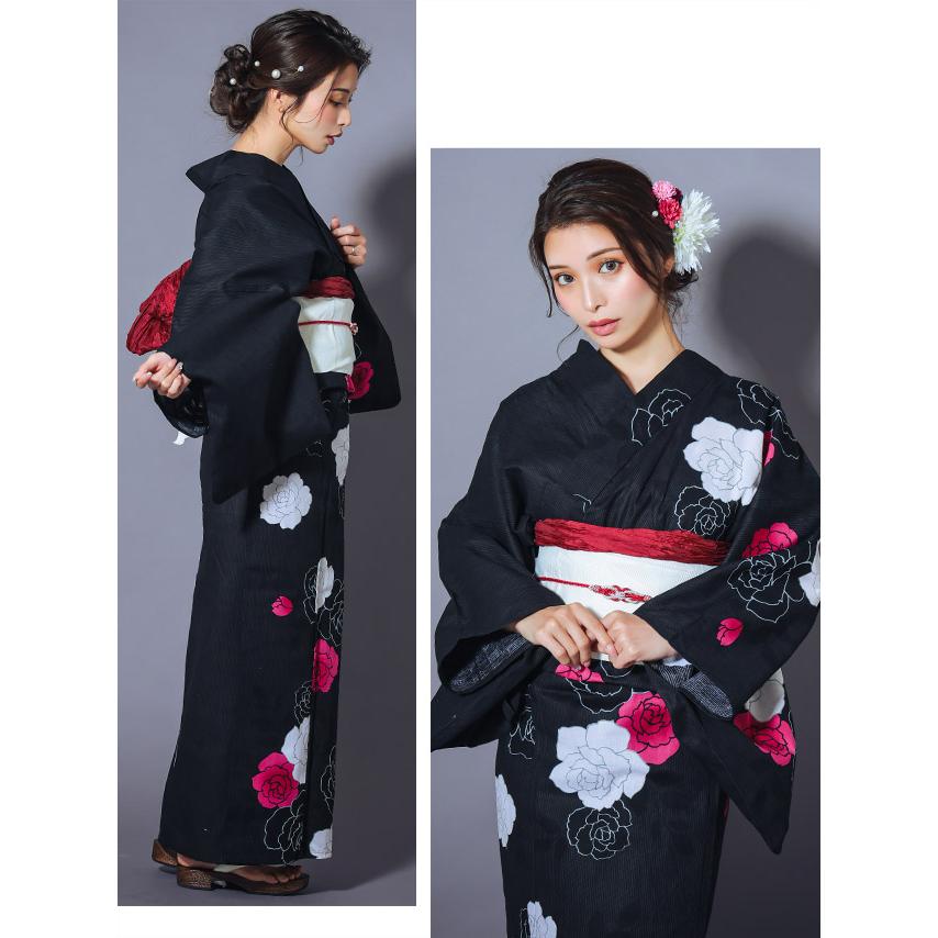 Tika 浴衣 レディース 50代 フリーサイズ セット 20代 40代 花柄 Tika 浴衣 レディース 50代 フリーサイズ セット 20代 40代 花柄