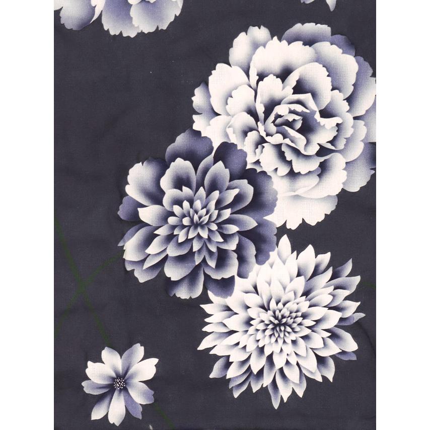 小粋【浴衣2点セット】新品❗️牡丹・菊　黒色 小粋【浴衣2点セット】新品❗️牡丹・菊 黒色 小粋【浴衣2点