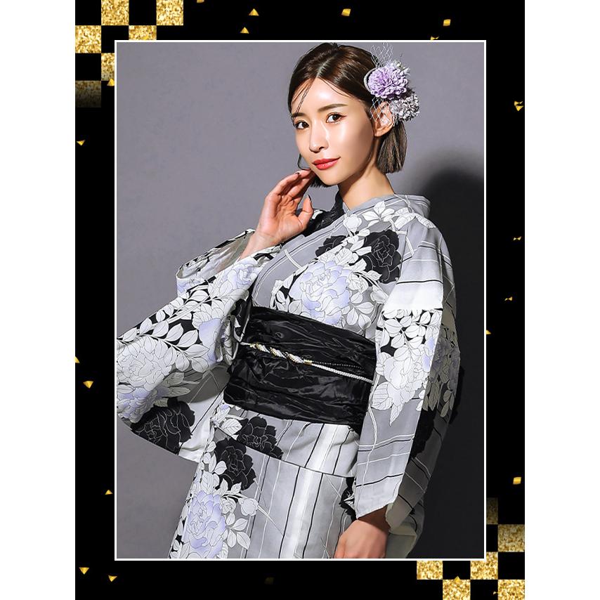 Tika 浴衣 レディース 50代 フリーサイズ セット 20代 40代 粋