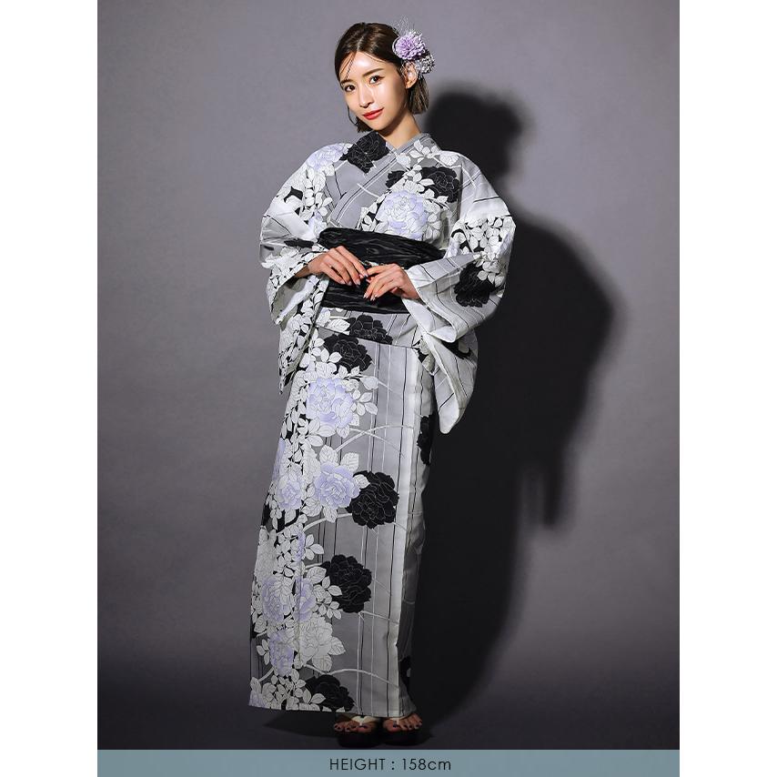 Tika 浴衣 レディース 50代 フリーサイズ セット 20代 40代 粋