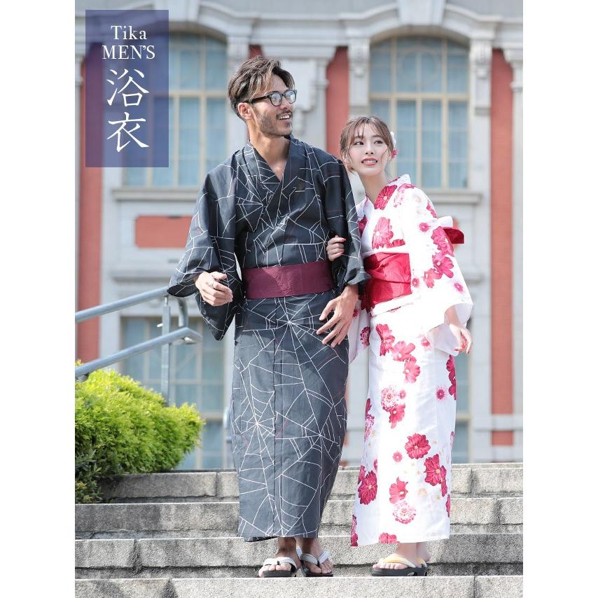 浴衣 メンズ 男性 メンズ浴衣 ゆかた 柄 シンプル Tika ティカ 