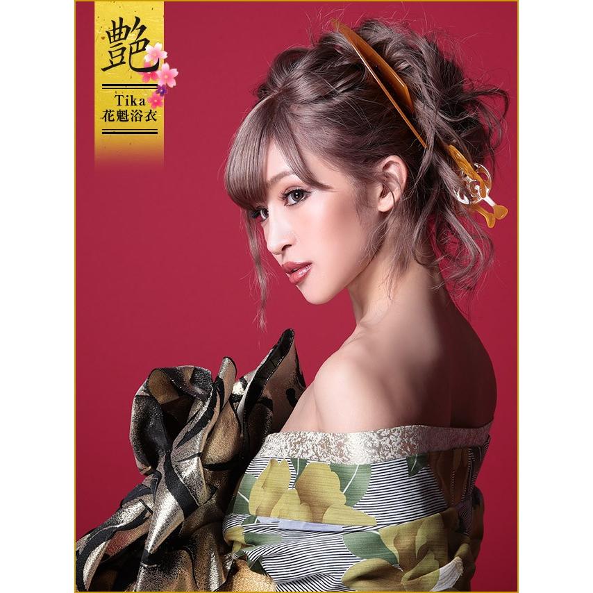 浴衣 花魁 花魁浴衣 Tika ティカ ストライプ 黄牡丹 おいらん浴衣5点セット 浴衣 下駄 平帯 兵児帯 肌襦袢 女性用浴衣 レディース浴衣 Tk Yko1803set Tika ヤフーショッピング店 通販 Yahoo ショッピング
