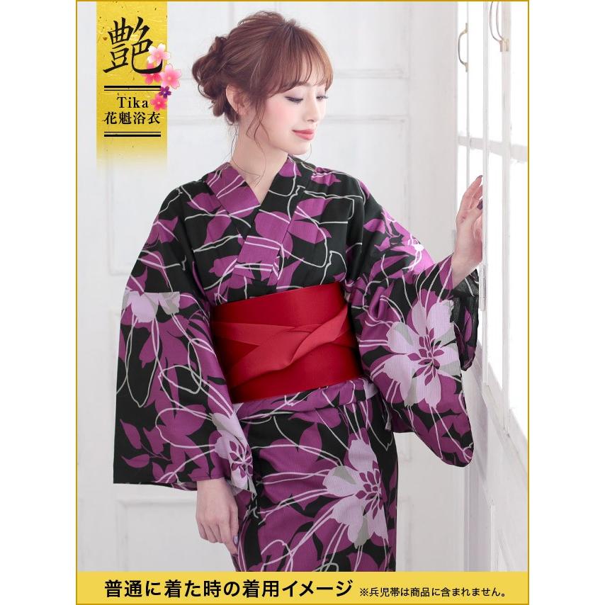 浴衣 花魁 花魁浴衣 紫百合 おいらん浴衣5点セット 下駄 平帯 兵児帯 肌襦袢 女性用浴衣 レディース浴衣 Tk Yko1808set Tika ヤフーショッピング店 通販 Yahoo ショッピング