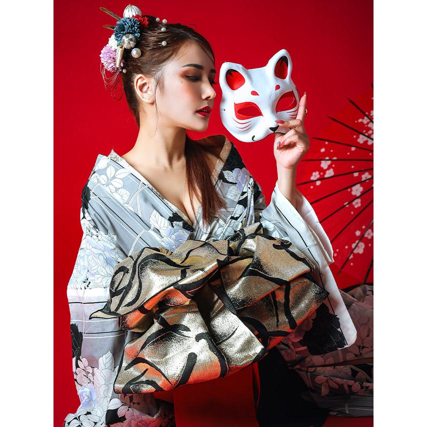 赤黒花柄浴衣セット 二部式 Amazon | [dear-japan] 二部式浴衣 桜 黒 赤 花 レディース