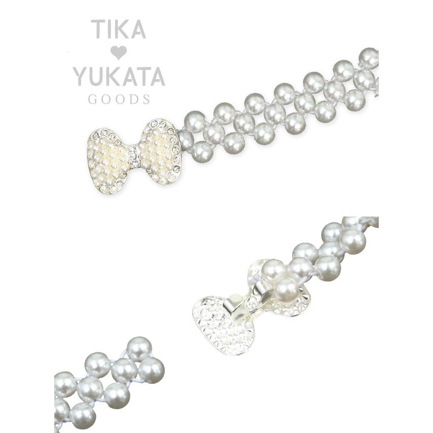 Tika 浴衣帯飾り パール 帯紐 ベルト 帯締め 帯留め 着物 Tika 浴衣帯飾り パール 帯紐 ベルト 帯締め 帯留め 着物