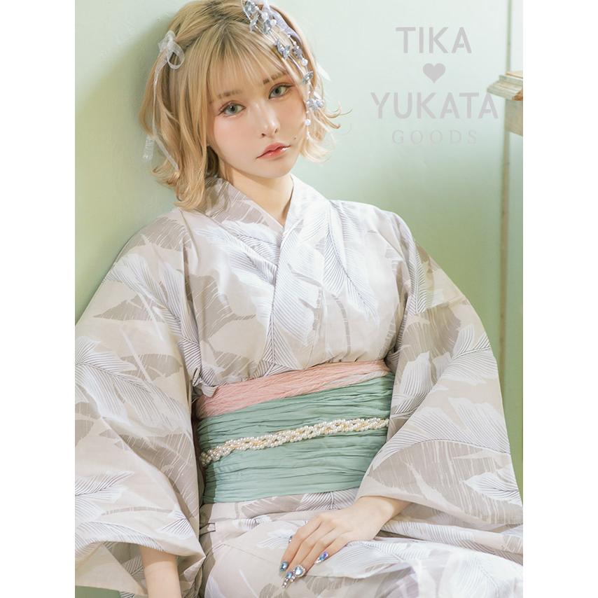 浴衣3点セット　パールベルト　浴衣　帯2本　花柄　紺色　白地 浴衣3点セット パールベルト 浴衣 帯2本 花柄 紺色 白地 - メルカリ