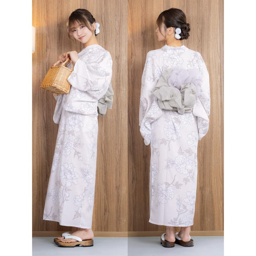 【いろいろいろ】ワンピース浴衣 セット＋GRL小物3点 3点セット / アソート柄 2WAY セパレート 浴衣ワンピース MONO