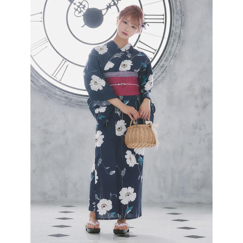 Tika ゆかた 激安 浴衣 レディース セット レトロ ホワイト