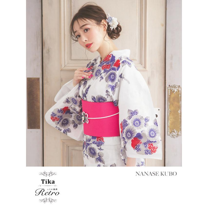 Tika 浴衣 レディース セット ゆかた 激安 レトロ 3点セット