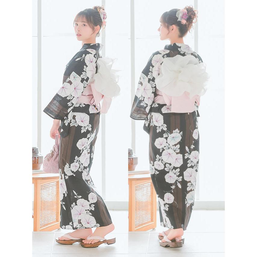 Tika浴衣・帯セット ムラ染め×カラフル華やか乱菊柄浴衣2点セット 浴衣セット