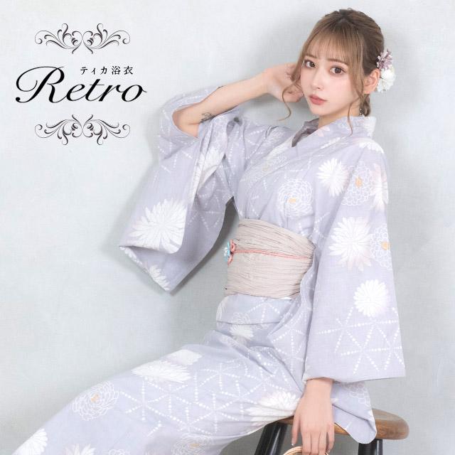Tika 浴衣 レディース セット レトロ 20代 30代 フリーサイズ 40