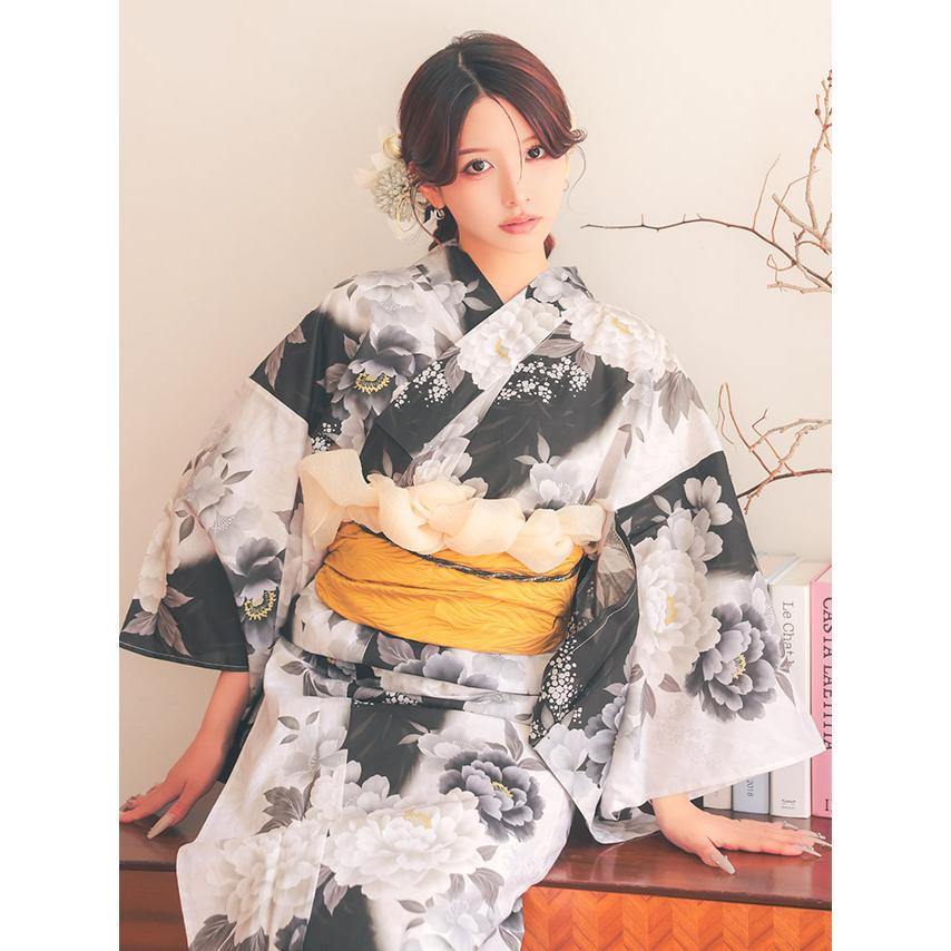 Tika（ティカ） 浴衣 レディース 浴衣セット グラデーション 牡丹柄