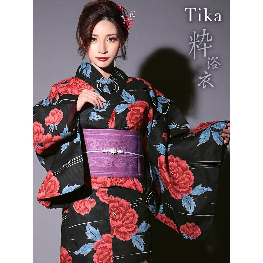 Tika 浴衣 レディース 浴衣セット 安い 二部式浴衣セット 3点 Tika 浴衣 レディース 浴衣セット 安い 二部式浴衣セット 3点