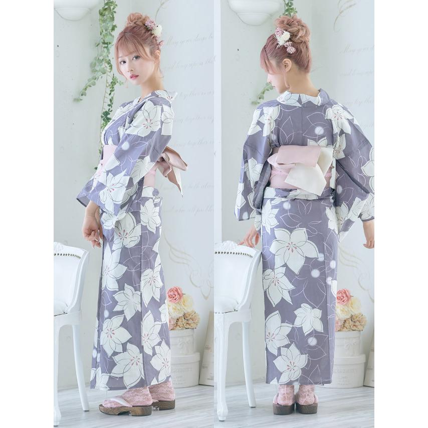 ⭐タイムセール⭐新品⭐花柄浴衣・帯•帯締めセット 浴衣｜浴衣帯セット花柄