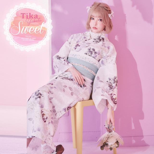Tika 浴衣 レディース セット レトロ 安い 20代 30代
