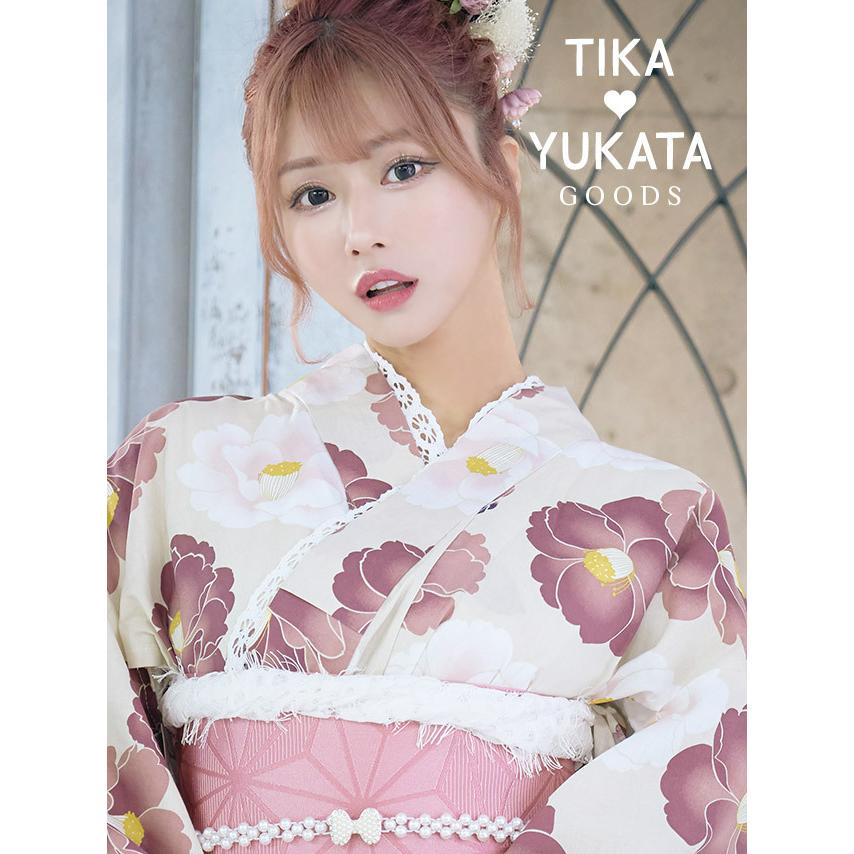 Tika ゆかた 激安 レース 半襟 飾り帯 白 刺繍 花柄 ホワイト Tika ゆかた 激安 レース 半襟 飾り帯 白 刺繍 花柄 ホワイト