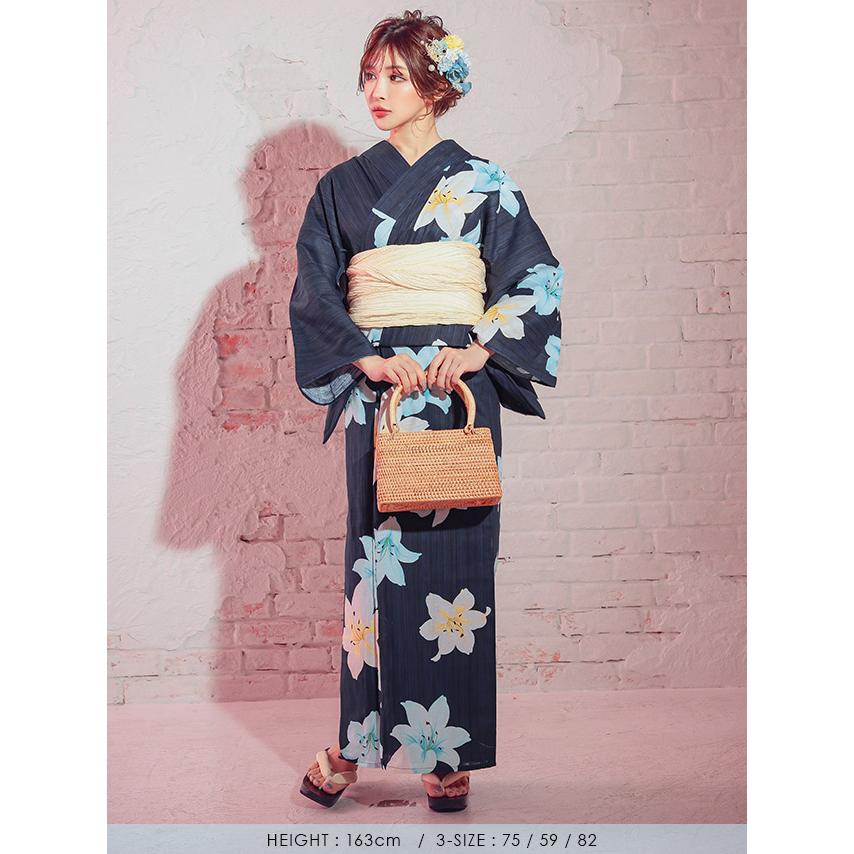 レディース　着物 Tika 浴衣 レディース 50代 フルーサイズ セット 20代 40代 妖艶