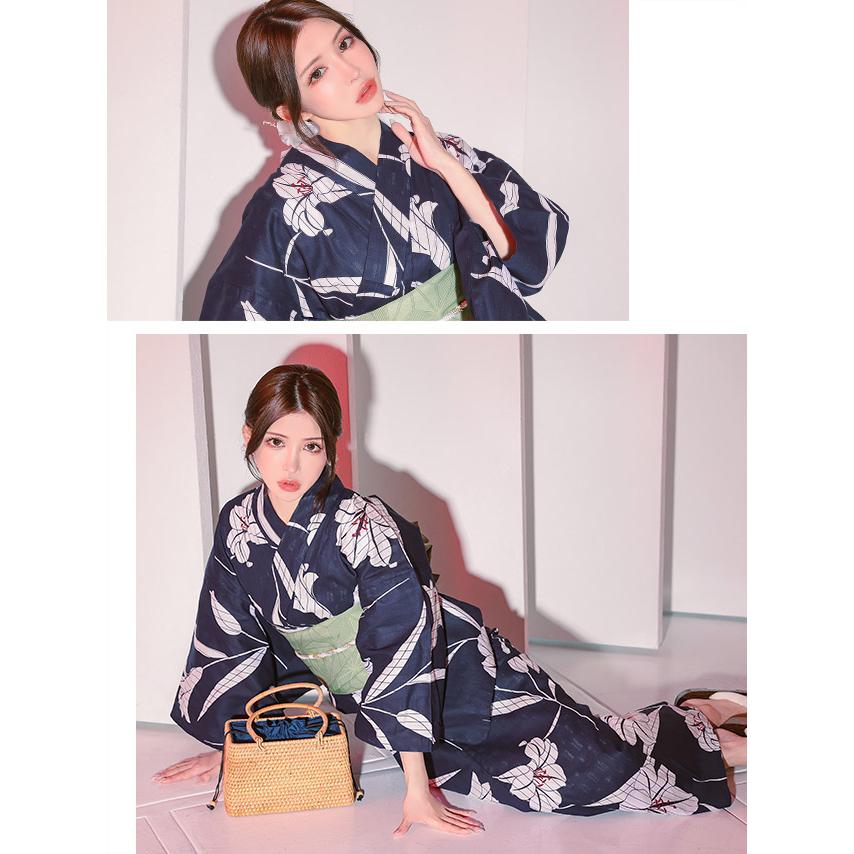 Tika 浴衣 レディース 50代 フリーサイズ セット 20代 40代 妖艶
