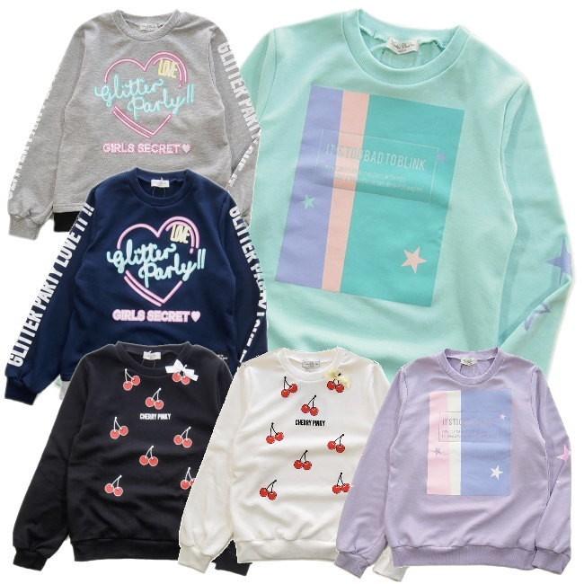 メール便送料無料 子供服 女の子 長袖 ミニ裏毛 トレーナー 106 140 150 160 Material Blue Bis マテリアルブルービズ G School 春 106 ティキティキルーム 通販 Yahoo ショッピング