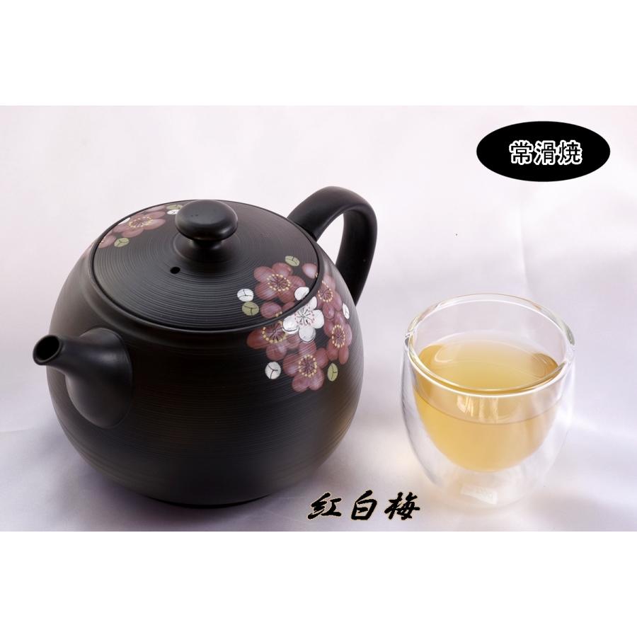 袋大窯変紅白梅　急須　ポット　おしゃれ　常滑焼　竹春 | 