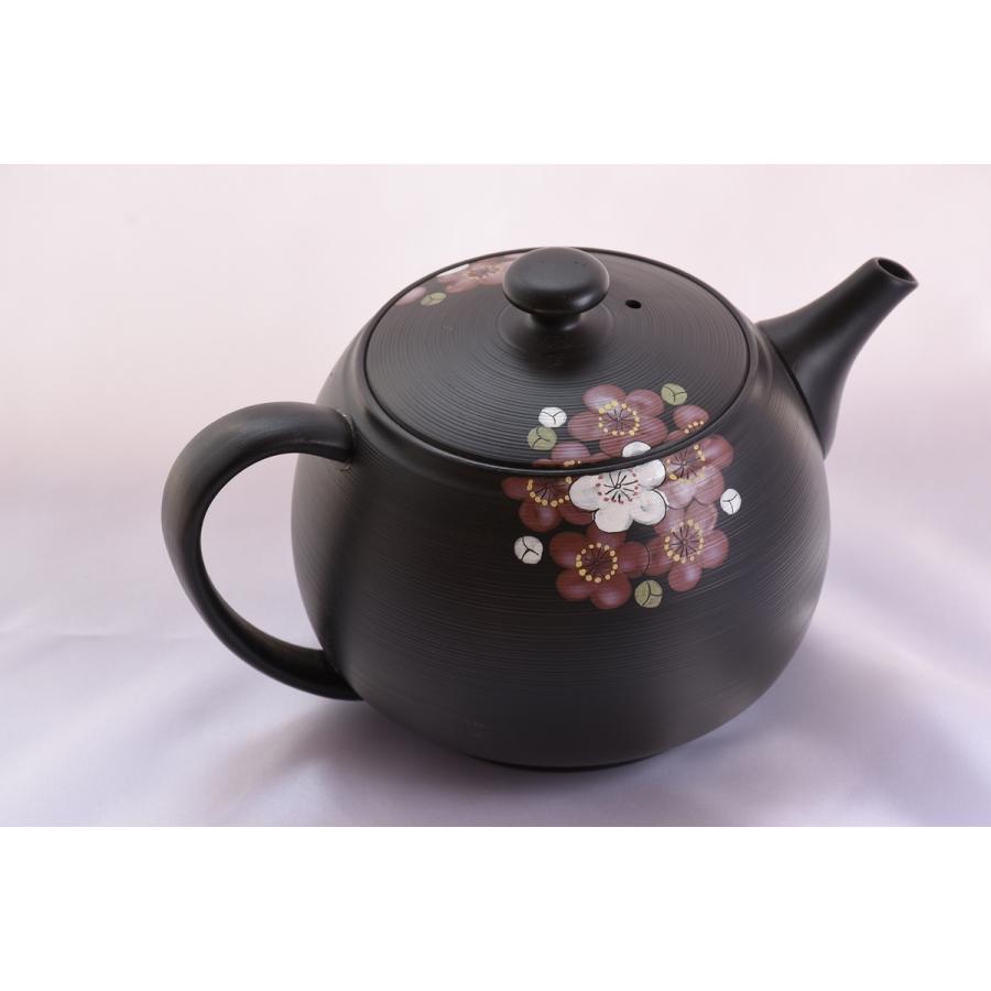 袋大窯変紅白梅　急須　ポット　おしゃれ　常滑焼　竹春 |  | 02