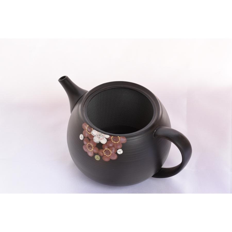 袋大窯変紅白梅　急須　ポット　おしゃれ　常滑焼　竹春 |  | 03