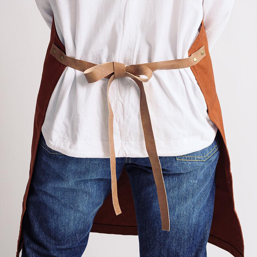 キャンバス ワーク エプロン キッチン ガーデニング フェイクレザー 切替 カラー デザイン ユニセックス ヴィンテージ 花屋 |  | 05