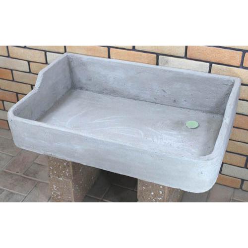 ガーデンシンク タイル流し台用モルタル下地 Lサイズ排水口右