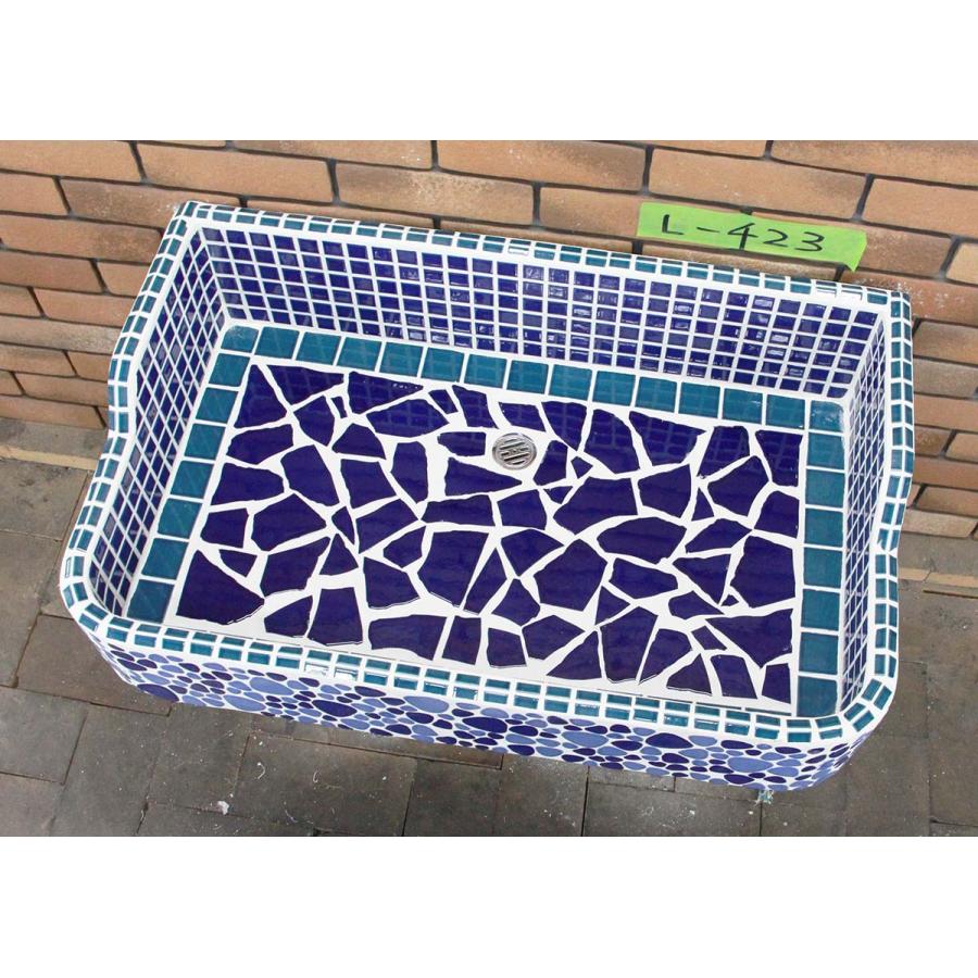 ガーデンシンク タイル 流し台 昭和レトロ タイル流し台 Lサイズ-423