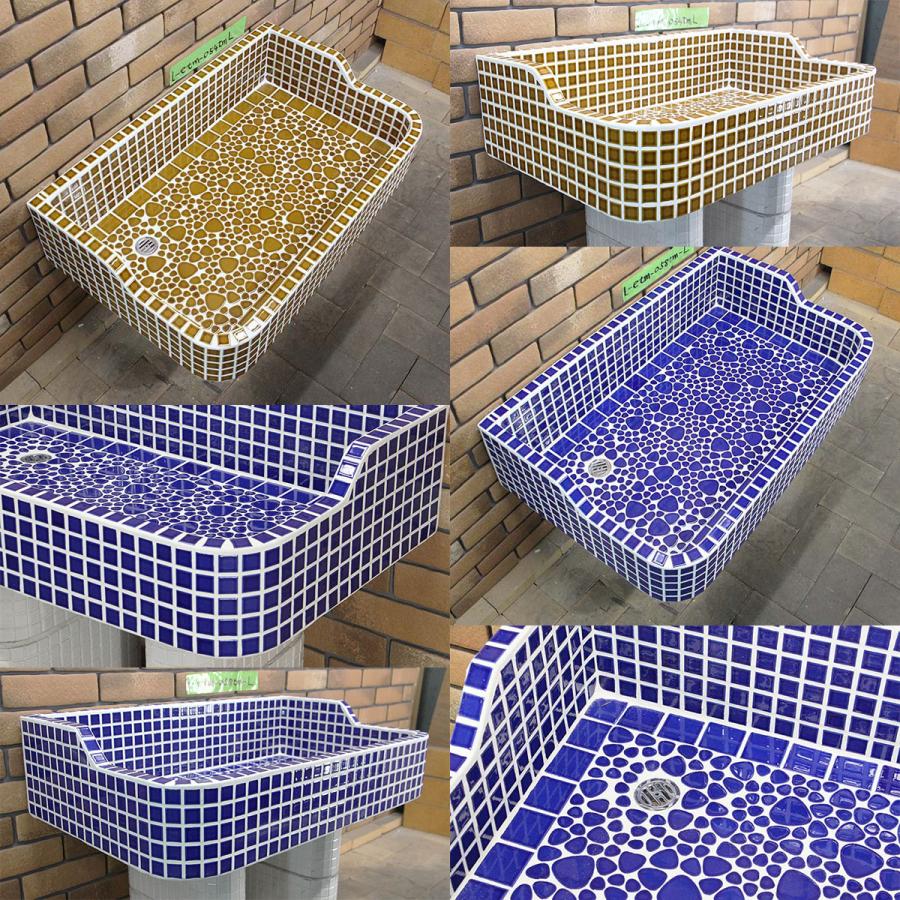 希少品　昭和レトロ　タイルシンク ガーデンシンク タイル 流し台 昭和レトロ タイル流し台 Lサイズ