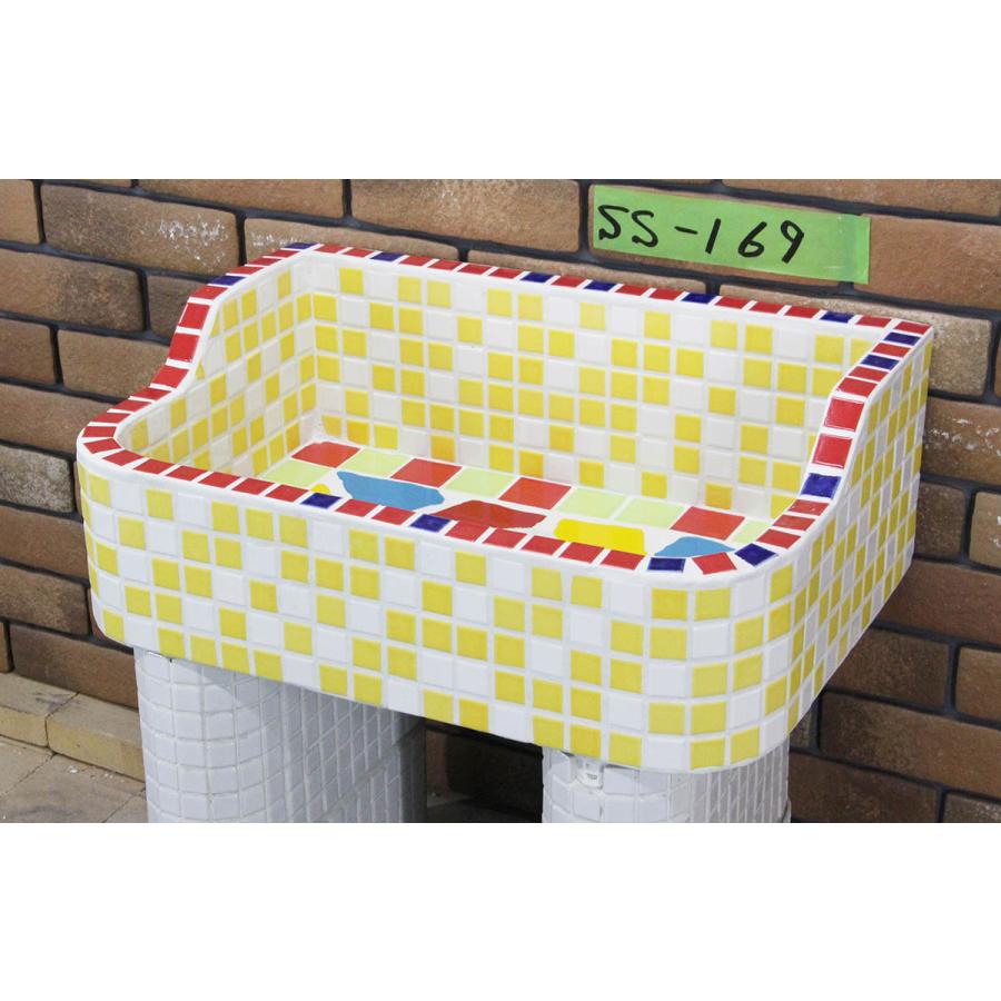 希少品　昭和レトロ　タイルシンク 昭和レトロなタイル流し台 Lサイズ 右穴シリーズ 送料無料