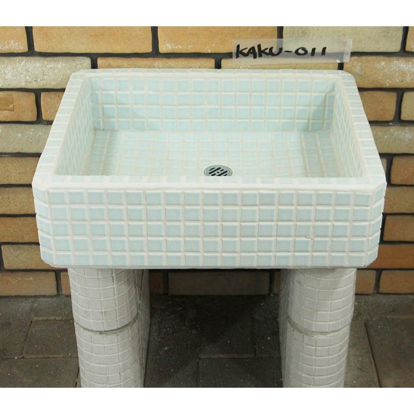 ガーデンシンク おしゃれタイル流し台 新タイル流し台 角形 Kaku 011 Net 225k 016ペールブルーのタイルを使用 Nagasi Sin Kaku 011 タイルショップたまがわ 通販 Yahoo ショッピング