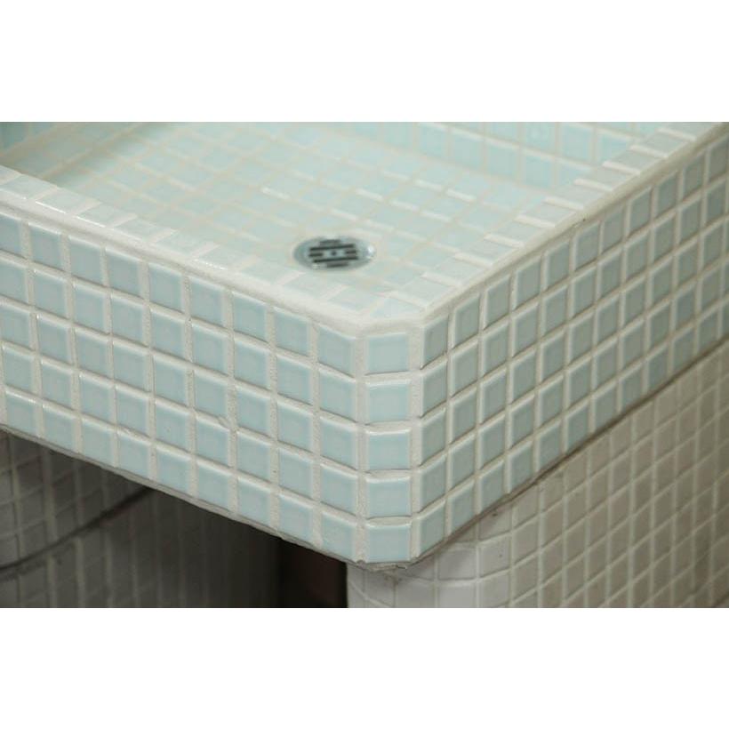 ガーデンシンク おしゃれタイル流し台 新タイル流し台 角形 Kaku 011 Net 225k 016ペールブルーのタイルを使用 Nagasi Sin Kaku 011 タイルショップたまがわ 通販 Yahoo ショッピング