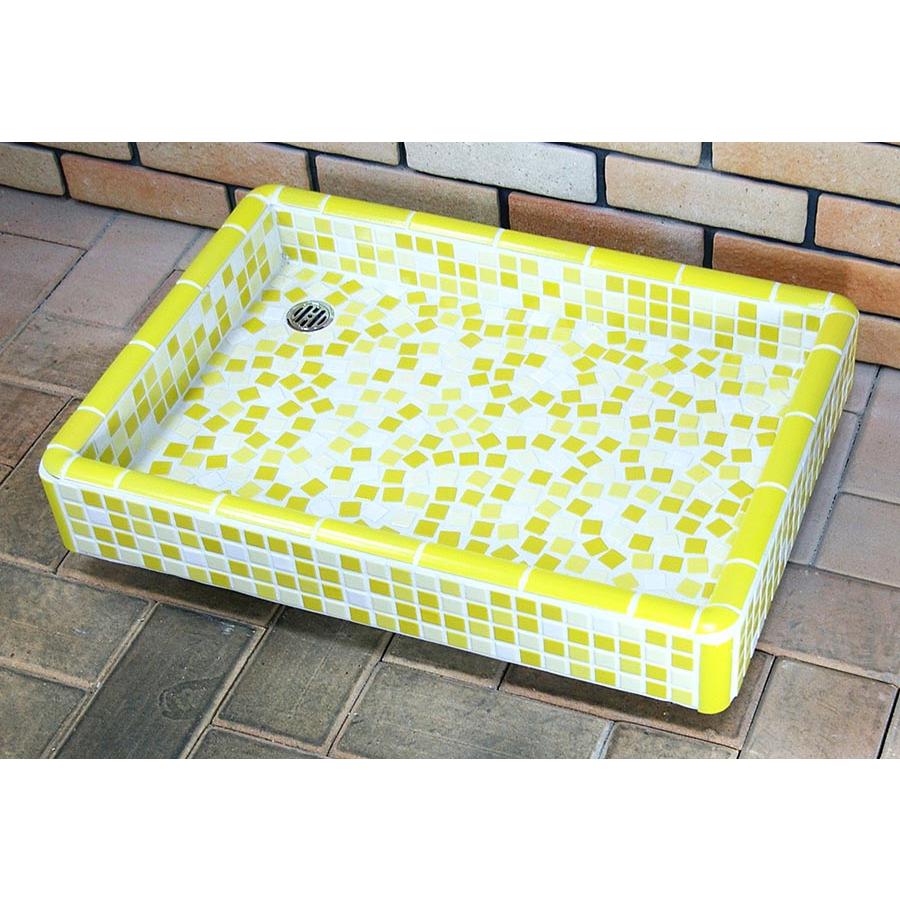 ガーデンシンク おしゃれタイル流し台 タイル洗面台 Mサイズ 0201